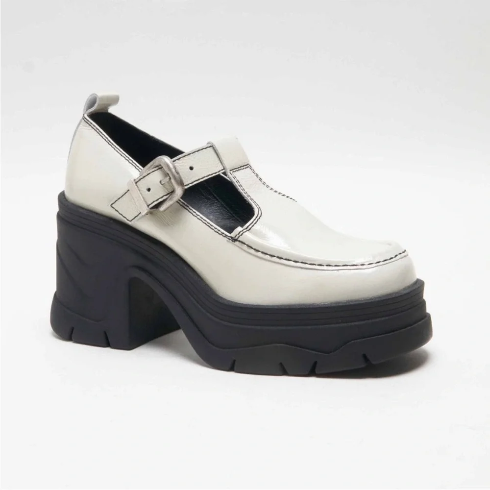 FREE PEOPLE Antique Ivory Mayla Platform Mary Janes